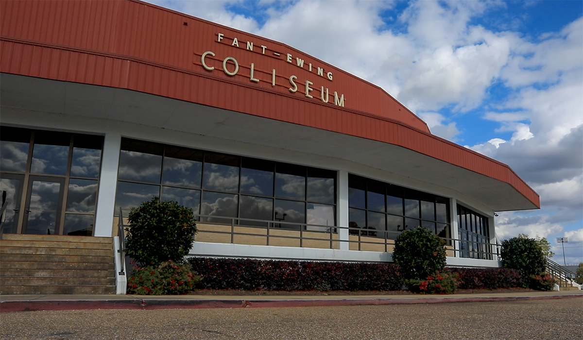 Fant-Ewing Coliseum Fant-Ewing Coliseum, front of building, blue sky in background