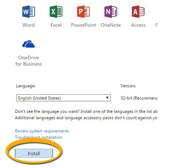 highlighting install button screenshot highlighting install button