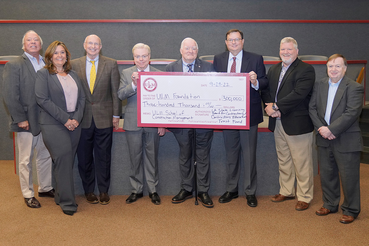 ULM School of Construction Management receives $300K from La. Contractors ULM School of Construction Management receives $300K from La. Contractors