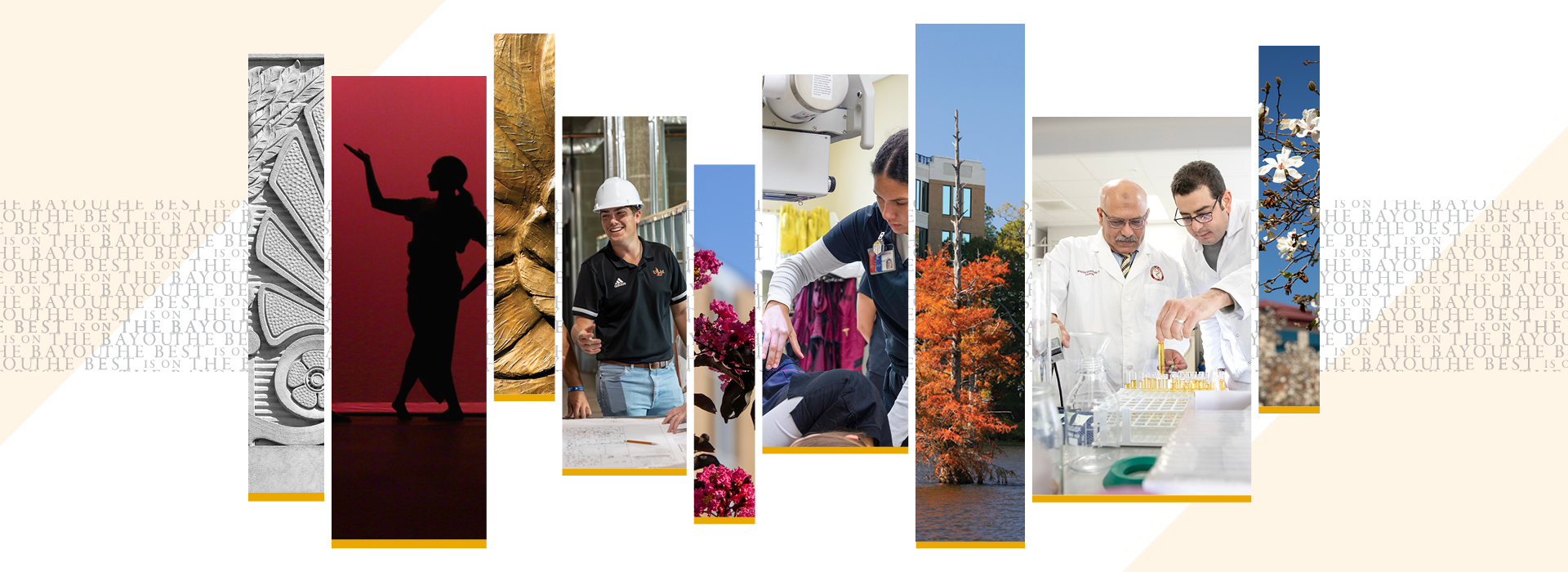 #slide2 A collage capturing vibrant campus life and the beauty of student experiences.